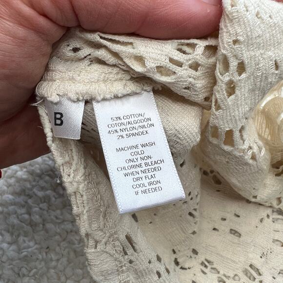 Loft Cream Lace Top Medium - Picture 5 of 8